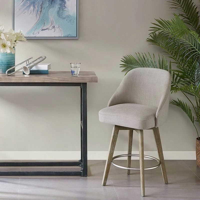 Tabouret de comptoir avec siège pivotant, Gris