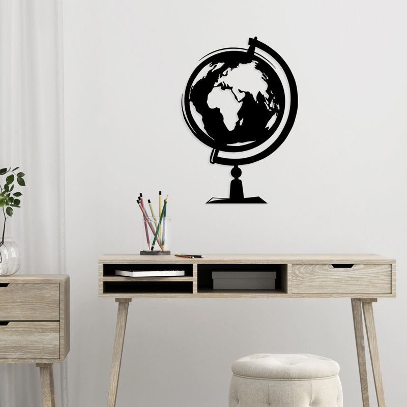 Stylish Decorative Metal Wall Accessory, Black Finish, 17.3 x 27.6 inches | 100% Metal Construction, Thickness: 0.06 inches | Lightweight at 1.6 lbs, Perfect for Home Décor and Unique Wall Aesthetics