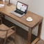 Bureau rectangulaire brun en bois massif-987541956