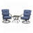 Jasmeet 2 - Person Metal Patio Dining Set with Square Table