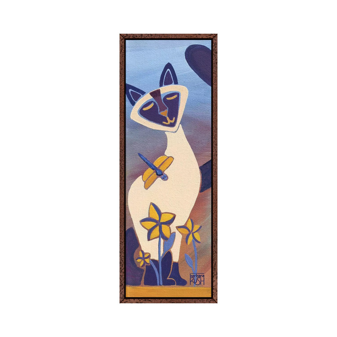 Siamese With Dragonfly I von Barbara Rush - Panoramaleinwand Giclée auf Leinwand