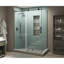 Coraline XL 64" - 68" W x 36" D x 80" H Frameless Rectangle Sliding Shower Enclosure-1033427108-1033427115