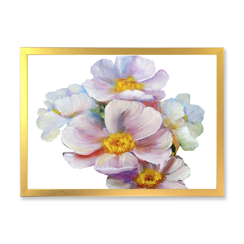 «Bright Bouquet Of Spring Flowers III», reproduction sur toile flottante, H 8 po x l 12 po x P 1 po, Cadre doré