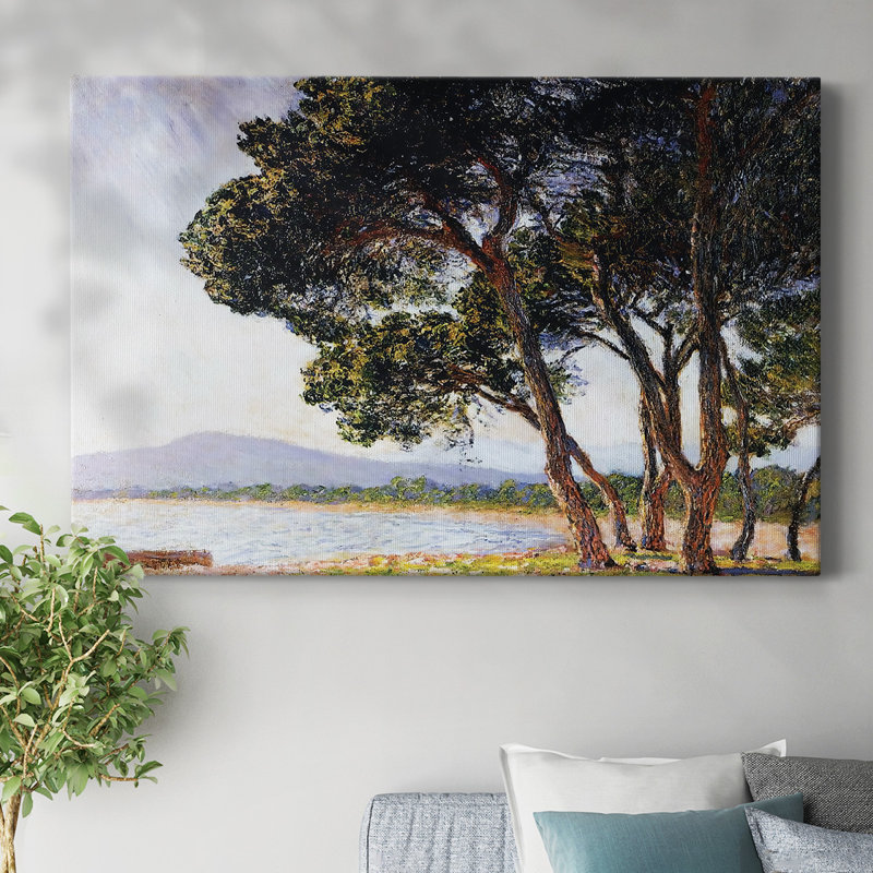 «Beach in Juan», toile tendue avec châssis, H 18 po x l 27 po