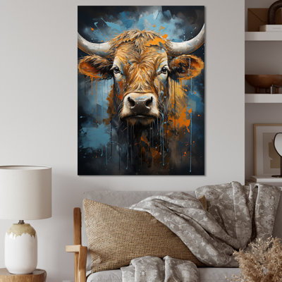 «Liquide Fusion Cow Portrait I», reproduction sur toile