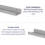 Dura Floating Display Shelf, Lipped Design, Foil-Wrapped Finish-67063329-67063330