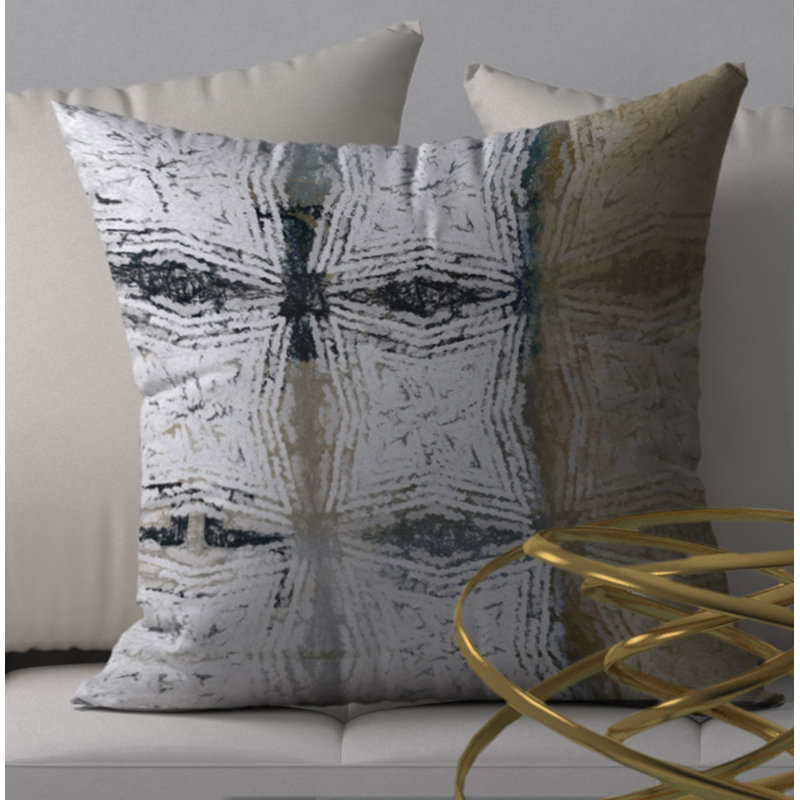Geometric Reversible Throw Pillow, 24" x 24"