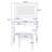 New Large Modern Makeup Vanity Desk For Bedroom, 5 Drawers, 3 Lighting Color Options, Power Outlet, Hair Dryer Holder, And A 30.3 - Inch X 19.3 Full Face Mirror White Adjustable Lighting, Spacious-1039205956