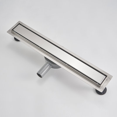 2 In 1 Linear Shower Drain Stainless Steel Wetroom Channel Drain 360 Rotation