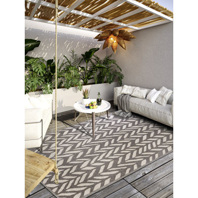, Brown , Geometric Kollektion 1883 Machine Woven Area Rug