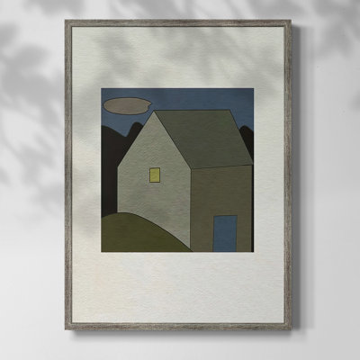 Montagne encadrée VI, reproduction encadrée - bois massif