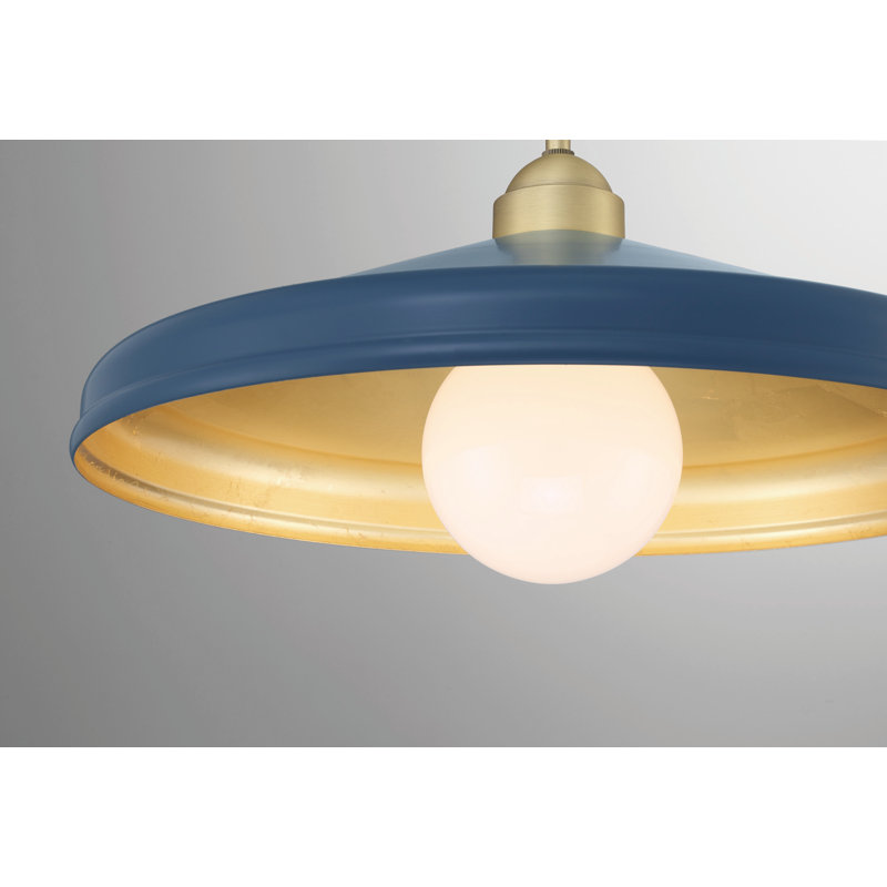 Delilah 18" W Dome Pendant, Navy