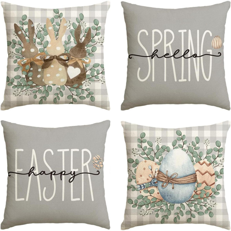Plaid Reversible Pillow Cover