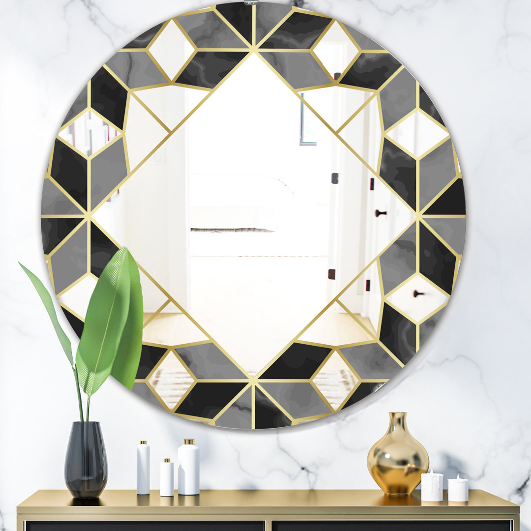 Triangular Diamond Universe 2 Mid-Century Bathroom/Vanity Mirror East Urban Home 