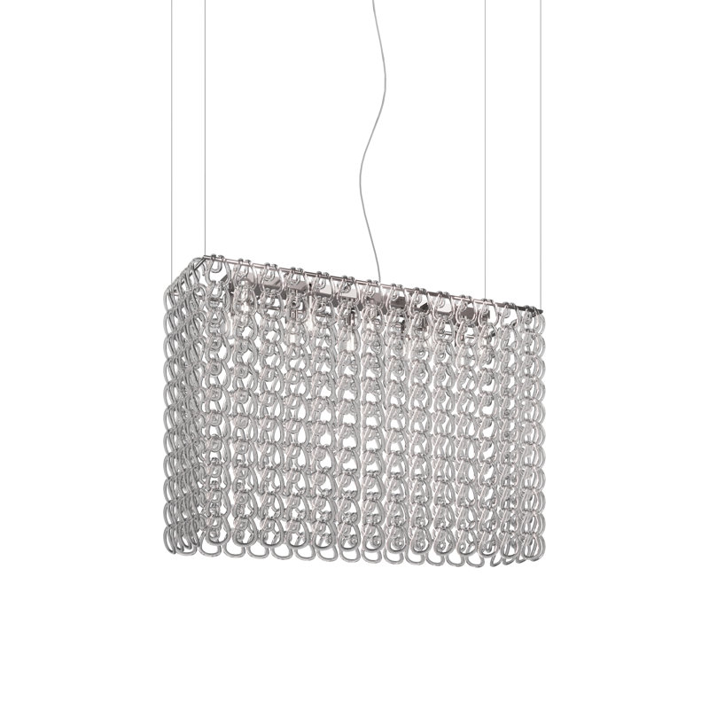 Giogali 10 - Light Pendant, 110" H x 47" W x 16" D, Crystal Transparent, Glossy Chrome