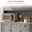 Buffet de cuisine avec four à micro-ondes, comptoir, tiroir et placard