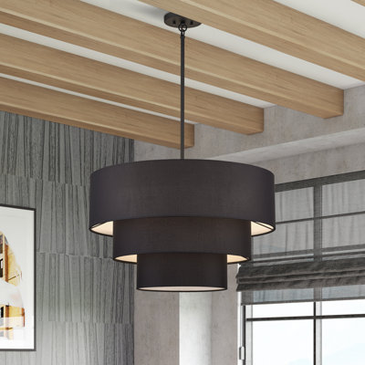 Lustre suspendu noir moyen 5 lumières Bainbridge
