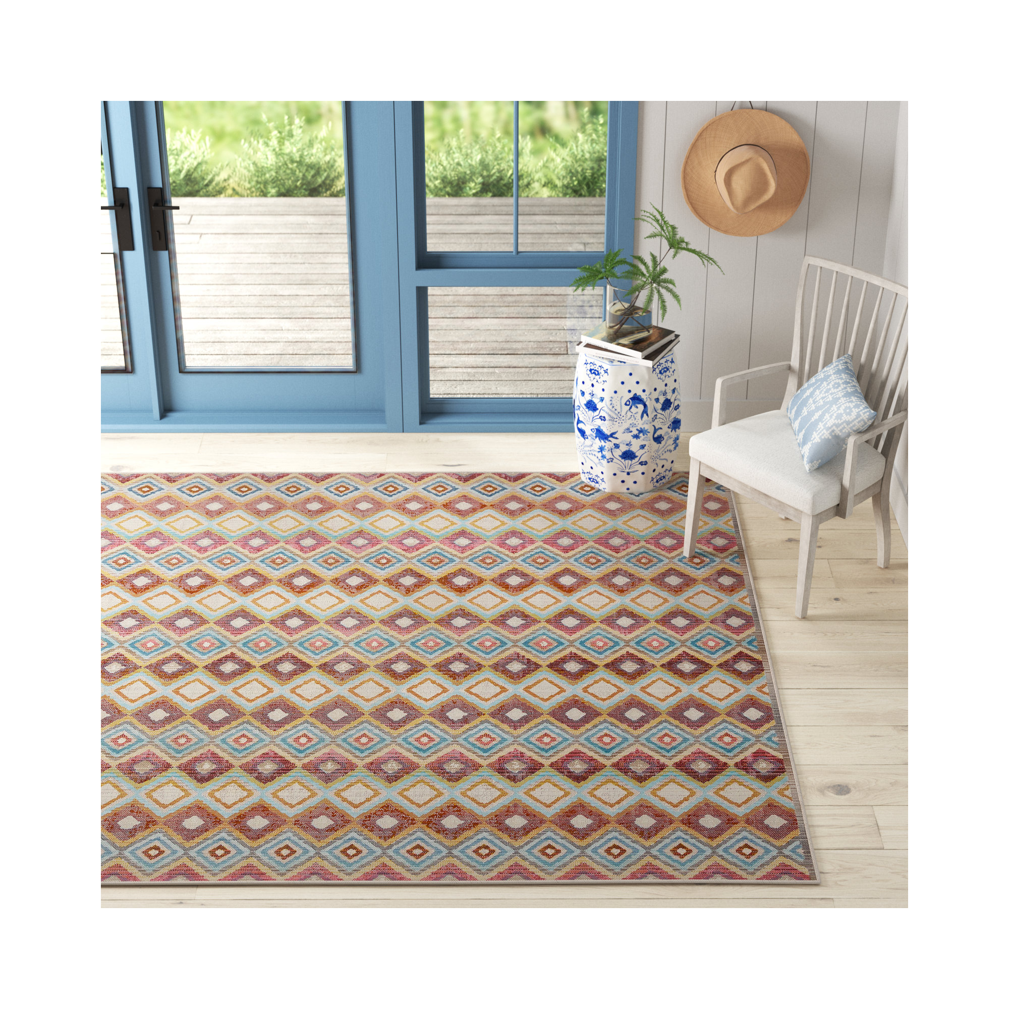 Deva Indoor/Outdoor Rug, Rectangle 5' x 8'