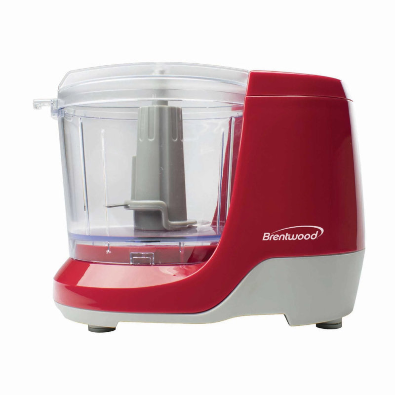 Brentwood 1.5 Cup Mini Food Chopper – 100w Electric Vegetable Chopper With Stainless Steel Blades, Safety Lock Lid & Anti-slip Base – Compact Electric Food Processor For Dips, Salsa & Dressings