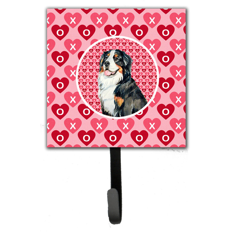 Bouvier bernois, support pour laisse Love and Hearts de Valentine