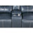Stanwicke Blue Motion Reclining Loveseat With Console