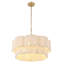 23.2" 6-Light Scalloped Rope Drum Chandelier-943203484-943203482