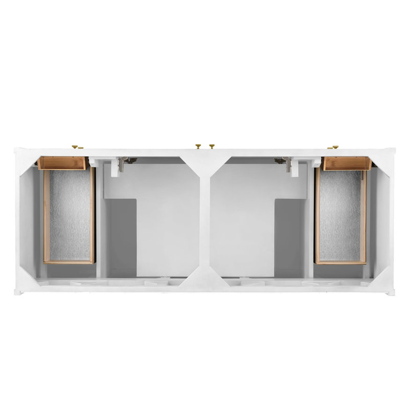 Chicago 60 in. Double Vanity, Glossy White, Siberian