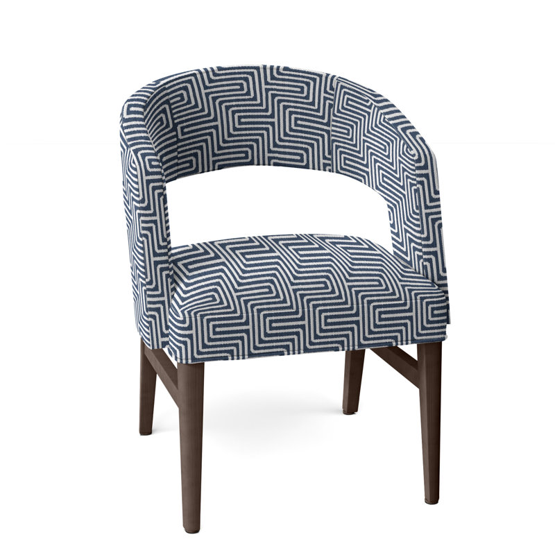 Chaise avec accoudoirs Bryant, Perigold Indigo, Noisette