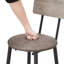 Ensemble de table de bar avec 2 tabourets de bar en polyuréthane avec dossier, gris, l 43,31 po x l 15,75 po x H 35,43 po-1877265972-1877265973