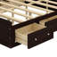 Base de lit plateforme moderne en bois, comprend 6 tiroirs de rangement pour un maximum d'espace-129205185