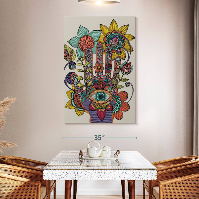Adella Hamsa Eye, H 51 po x l 34 po