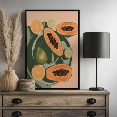 «Summer Papayas And Citrus» par Garima Dhawan, reproduction d'art