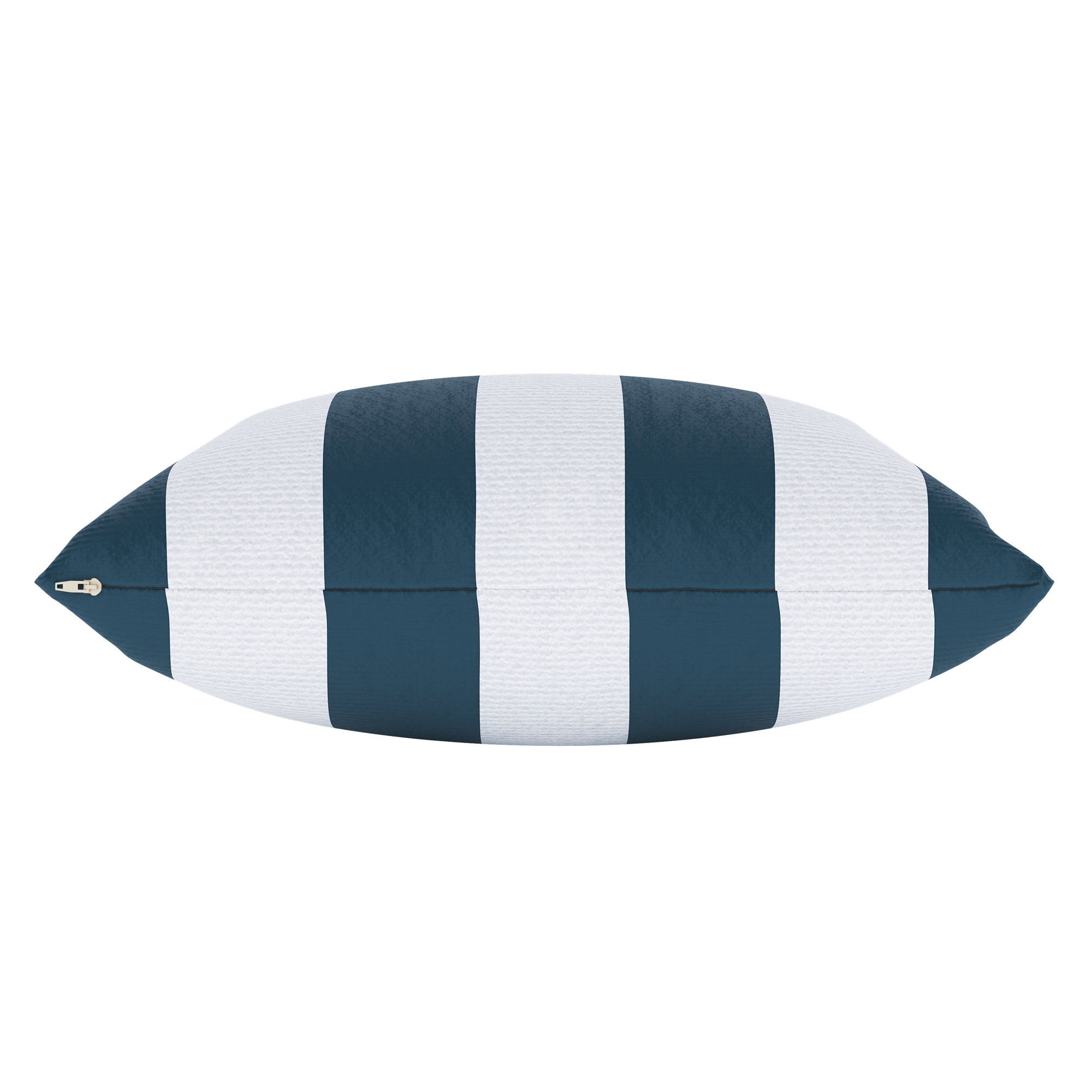 Amala Sunbrella® Indoor/Outdoor Kidney Pillow, Refuge Indigo Striped Sunbrella®