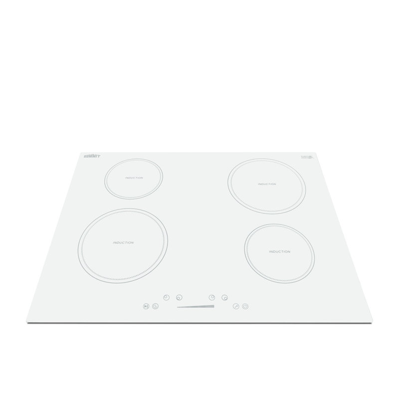 30" White Ceramic Glass 4-Burner Induction Cooktop