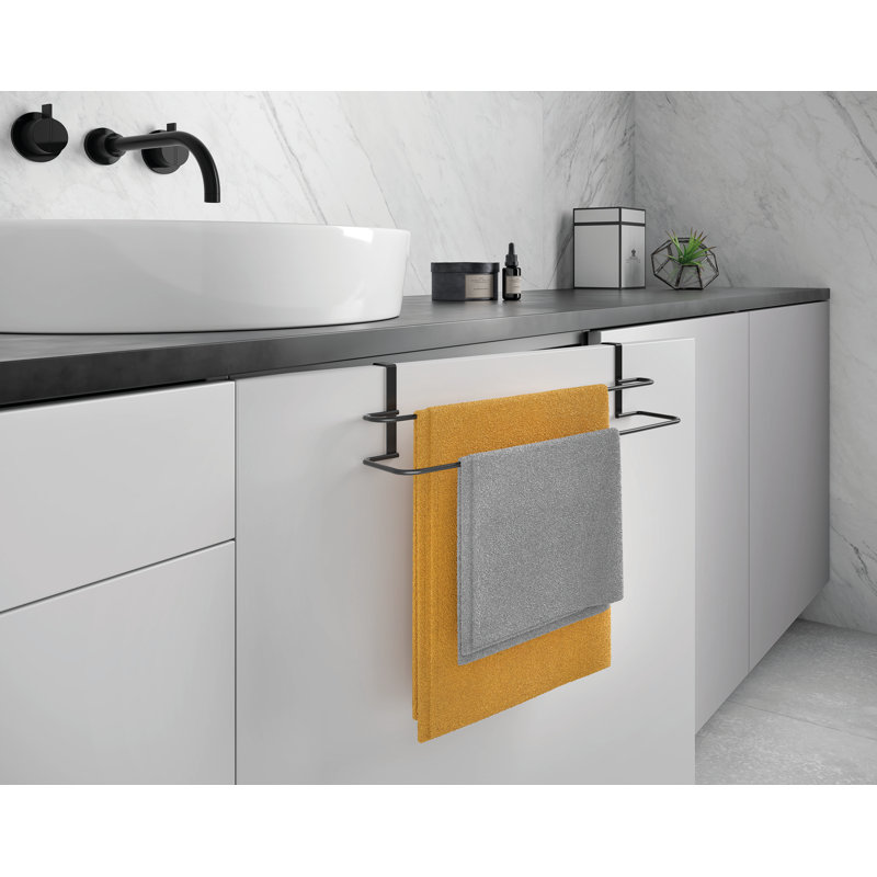 Origin Lava Double Hanging Towel Rail Black