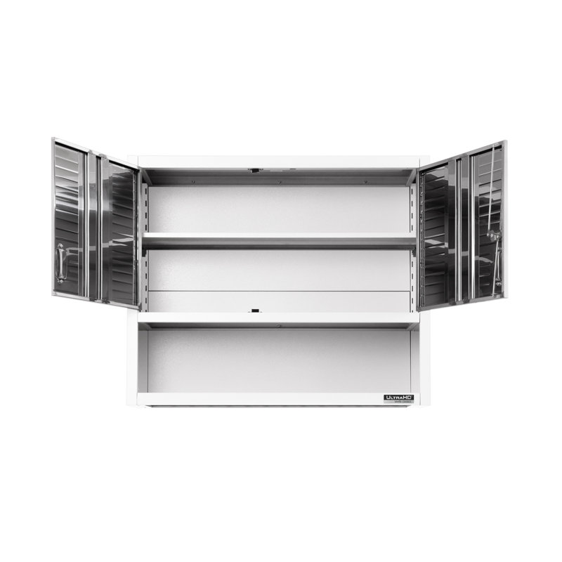 Seville Classics UltraHD Double Door Wall Cabinet, 36" W x 12" D x 30" H, White