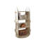 Bibliothèque rotative en bois manufacturé beige moderne