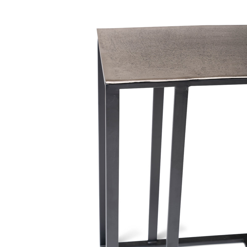 Tanu End Table, 23" H x 19" W x 11" D, Vintage Silver