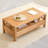 Burlywood Solid Wood Rectangular Coffee Table-662245005