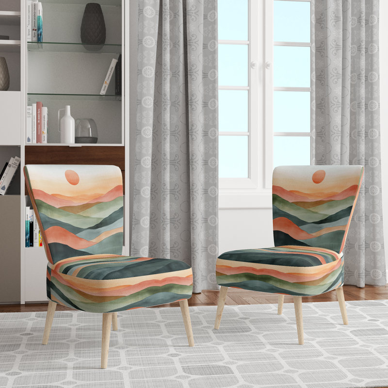 Chaise d'appoint rembourrée Desert - sauge brûlé Horizon II, Side Chair Armless