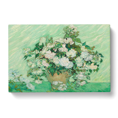 Roses Vol.1 by Vincent Van Gogh - Wrapped Canvas Painting