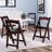 Prompton Wood Folding Chair with Vinyl Padded Seat-169460316