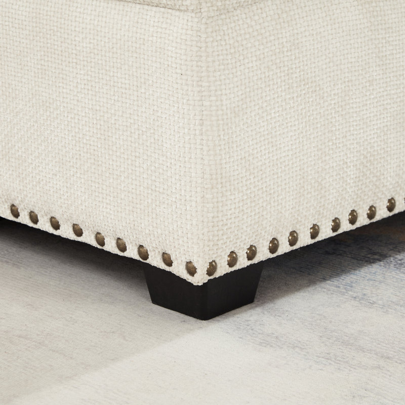 Canapé modulaire en chenille en L beige de 97 po avec rangement et 7 sièges en option pour la maison