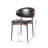 Mid-Century Modern Dining Chairs Set Of 2 – Italian-Inspired Bentwood Design With Matte Metal Legs & Luxe PU Leather Seating-717535843