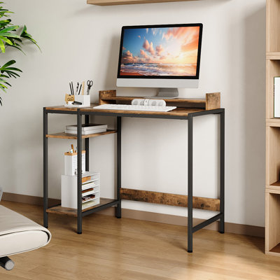 Foldable Modular Iron Computer Desk