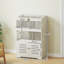 Grande cage à rat avec armoire de rangement pour plusieurs petits animaux de compagnie, blanc crème