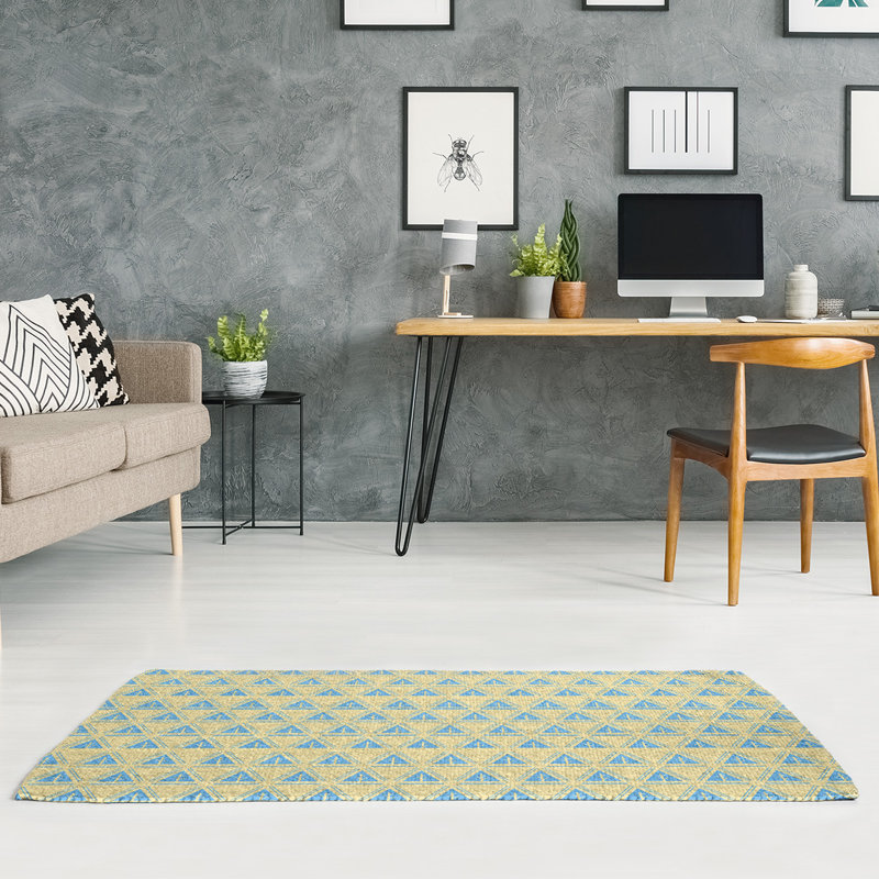 Chenille Geometric Indoor Rug, Rectangle 4' x 6'