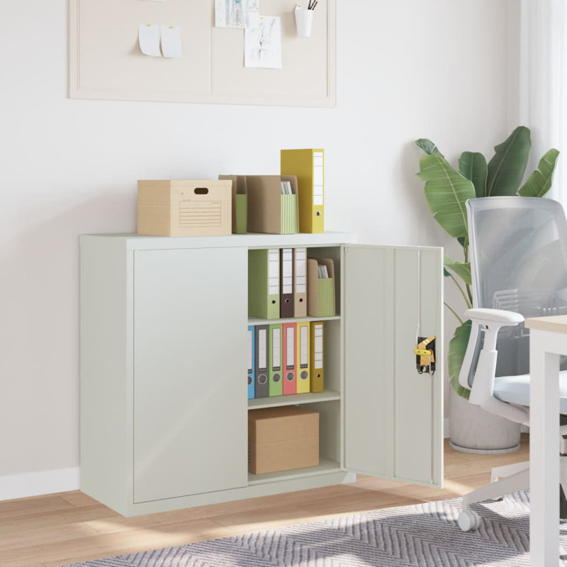 Classeur de bureau moderne en acier gris