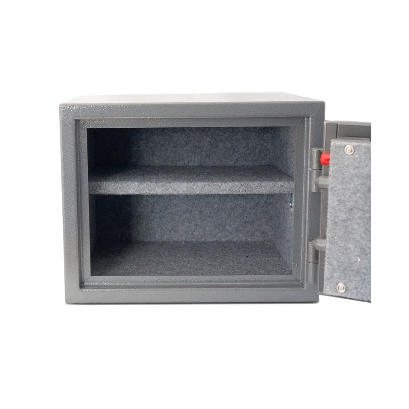 Coffre-fort de sécurité pour petit bureau - acier, 11,68 po Profondeur, 14,59 largeur, hauteur, 46,88 lb, coffre-fort de rangement gris