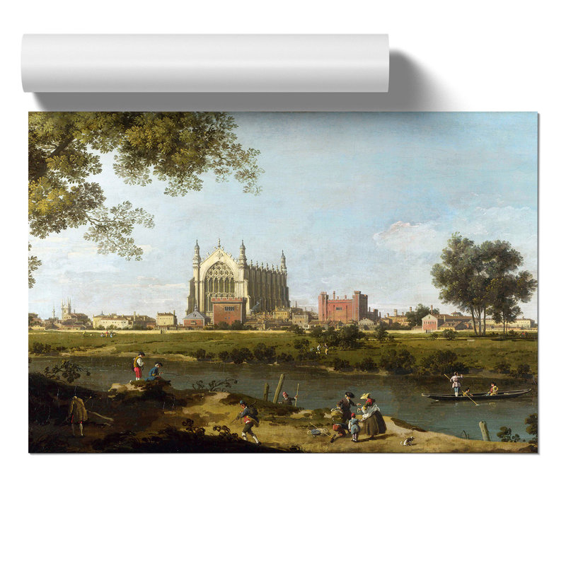 Eton College by Giovanni Canaletto - No Frame Painting, 30cm H x 42cm W x 0.1cm D